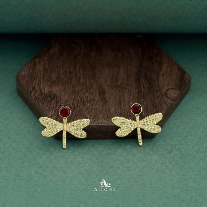 Golden Glossy Butterfly Earring