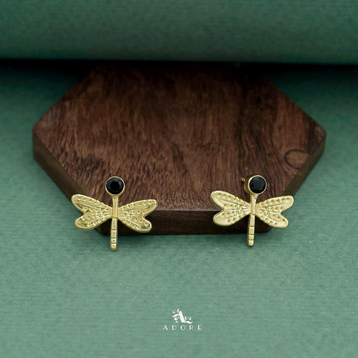Golden Glossy Butterfly Earring