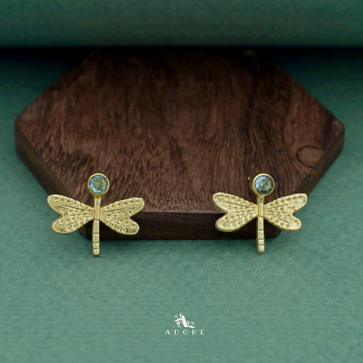 Golden Glossy Butterfly Earring