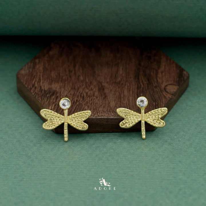 Golden Glossy Butterfly Earring