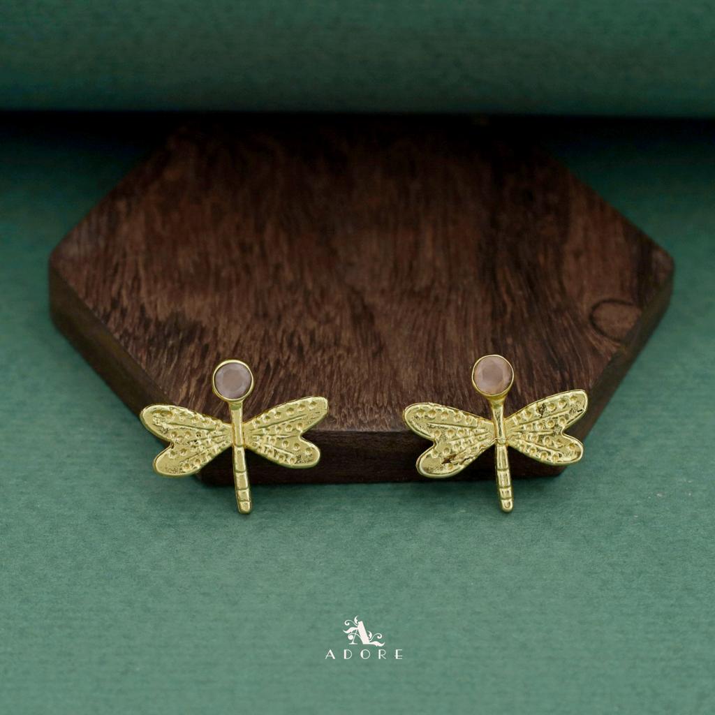 Golden Glossy Butterfly Earring