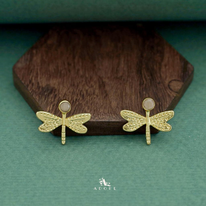 Golden Glossy Butterfly Earring