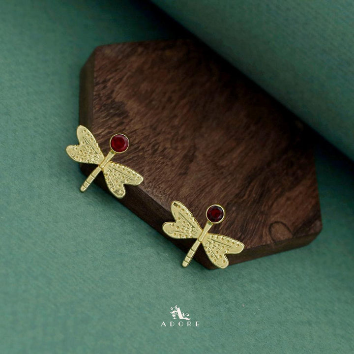 Golden Glossy Butterfly Earring