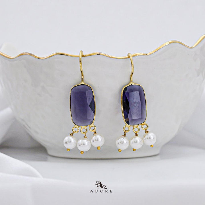 Tri Pearl Glossy Rectangle Drop