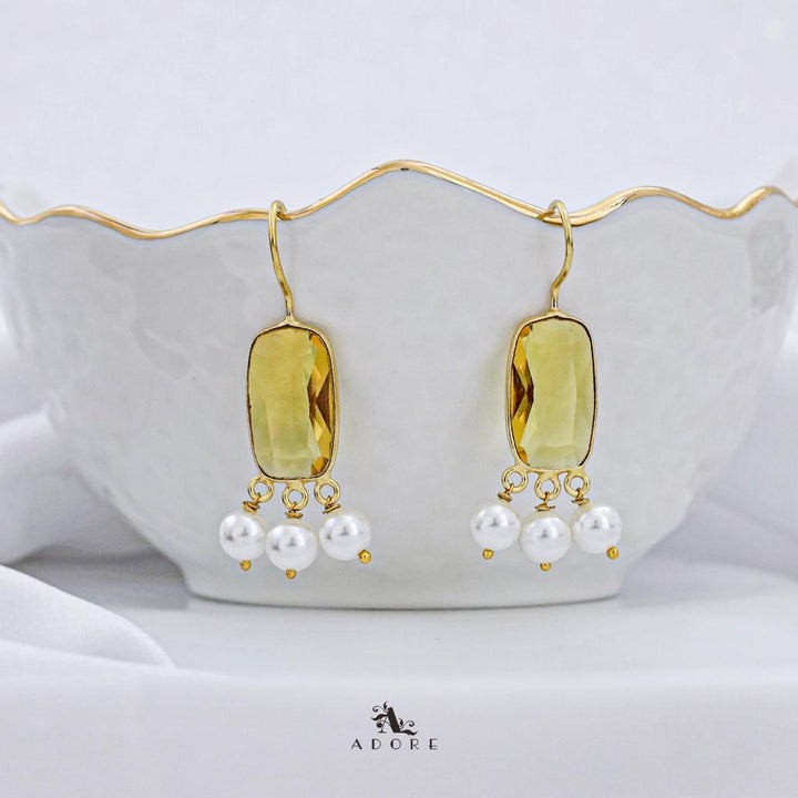 Tri Pearl Glossy Rectangle Drop