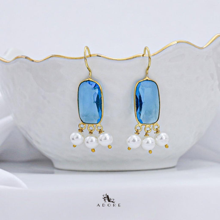 Tri Pearl Glossy Rectangle Drop