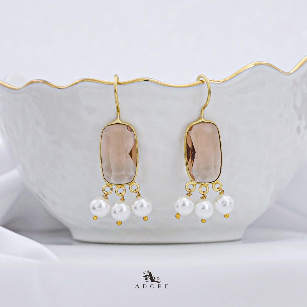 Tri Pearl Glossy Rectangle Drop