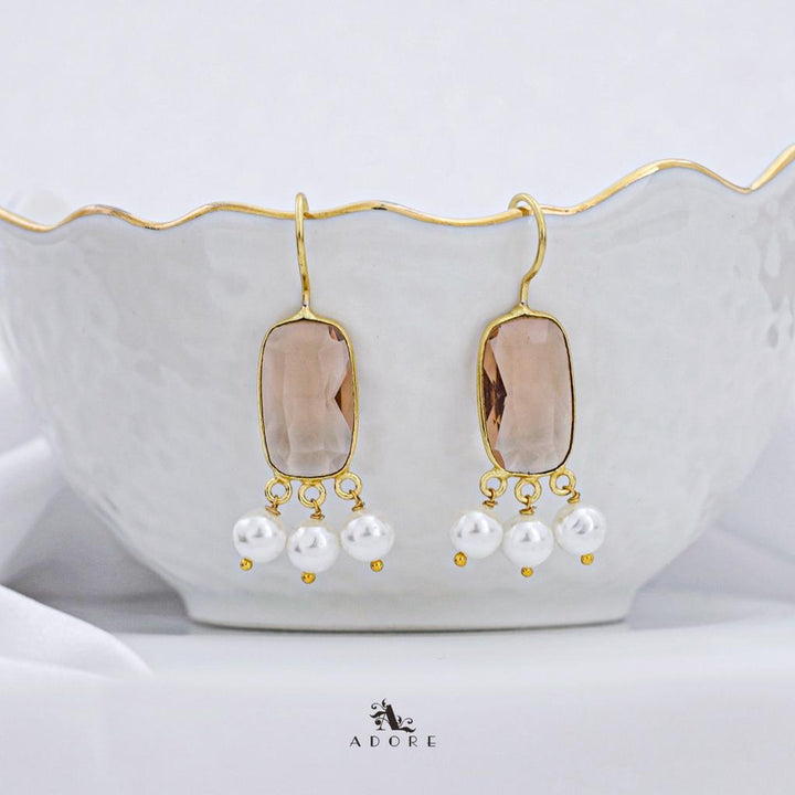 Tri Pearl Glossy Rectangle Drop