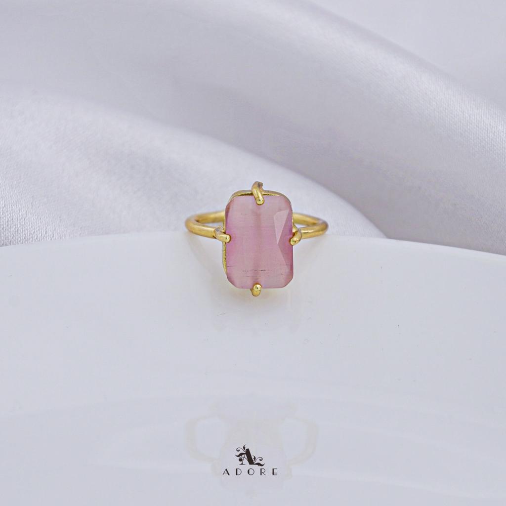 Dixie Glossy Rectangle Claw Ring