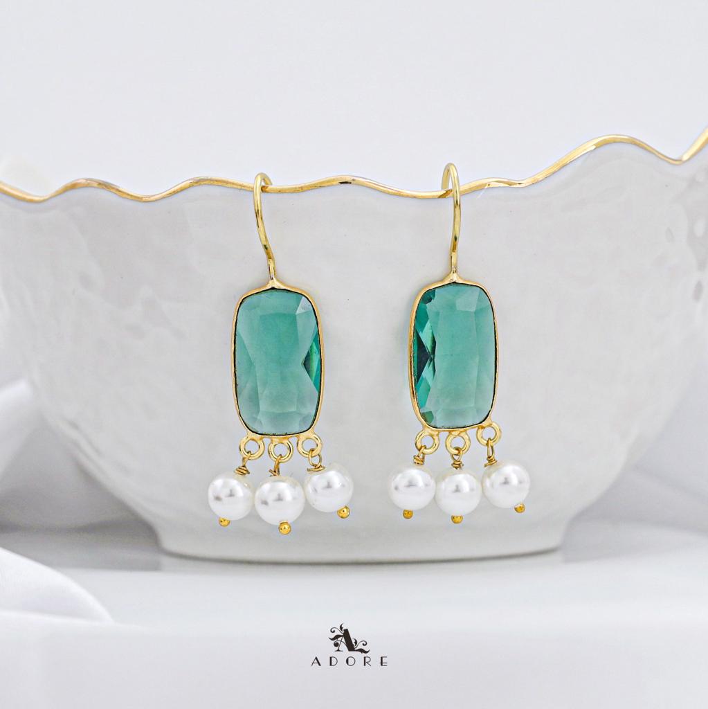 Tri Pearl Glossy Rectangle Drop