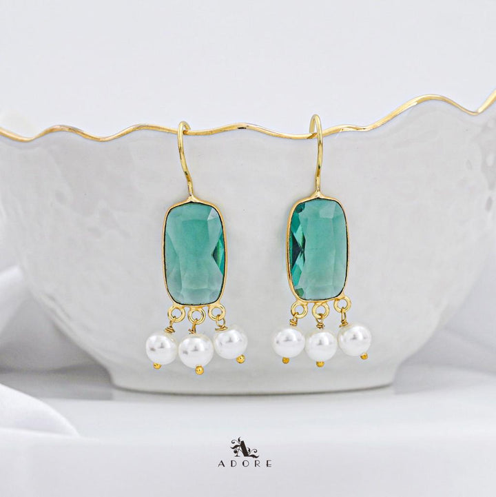 Tri Pearl Glossy Rectangle Drop