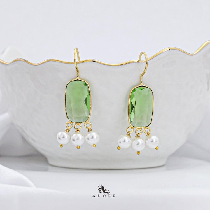 Tri Pearl Glossy Rectangle Drop