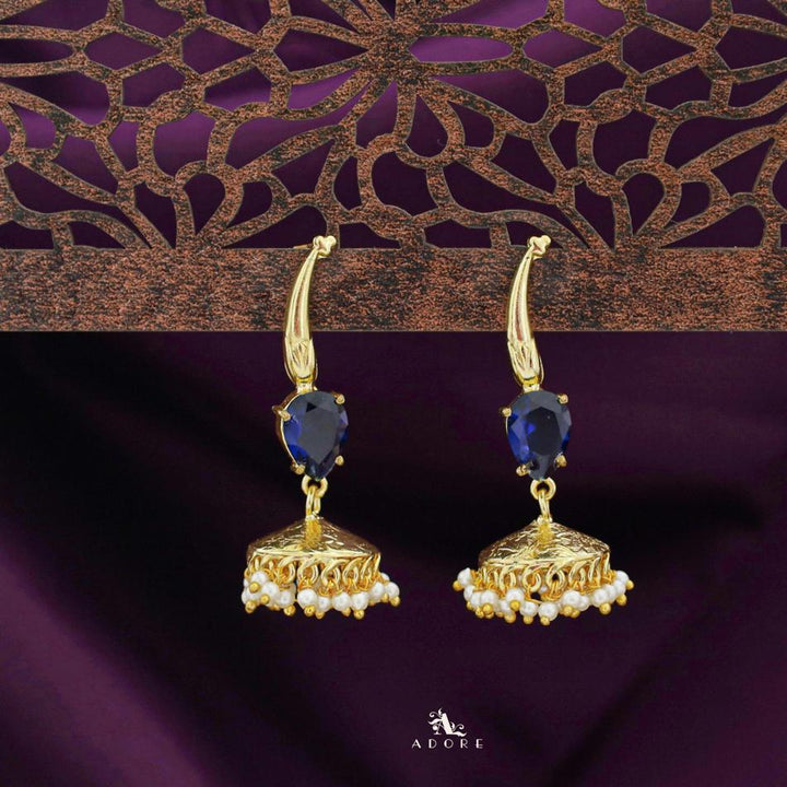 Nadia Glossy Drop Cluster Pearl Jhumka