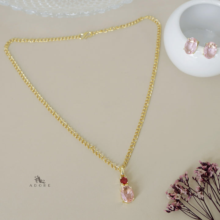 Glossy Oval Claw Neckpiece with Studs