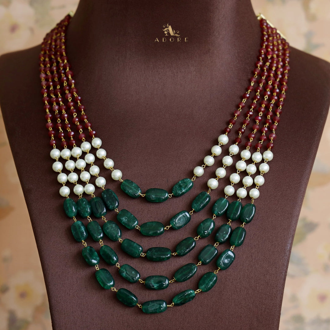 5 Layer Pearl Onyx Neckpiece