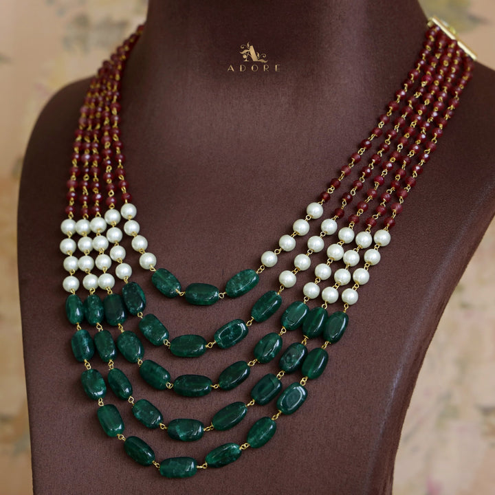 5 Layer Pearl Onyx Neckpiece