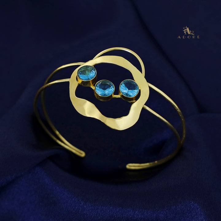 Tri Glossy Golden Vikruthika Bangle