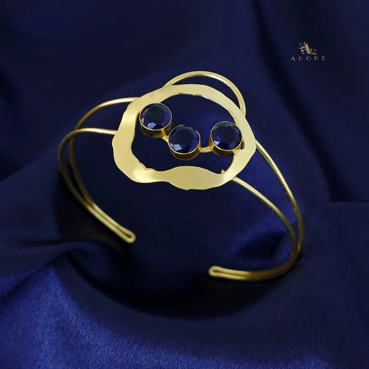 Tri Glossy Golden Vikruthika Bangle