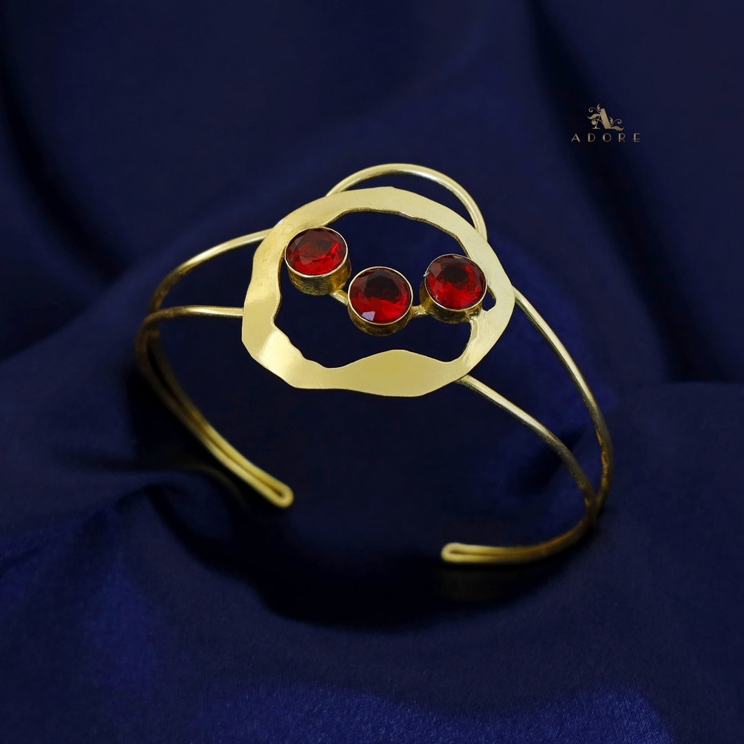 Tri Glossy Golden Vikruthika Bangle