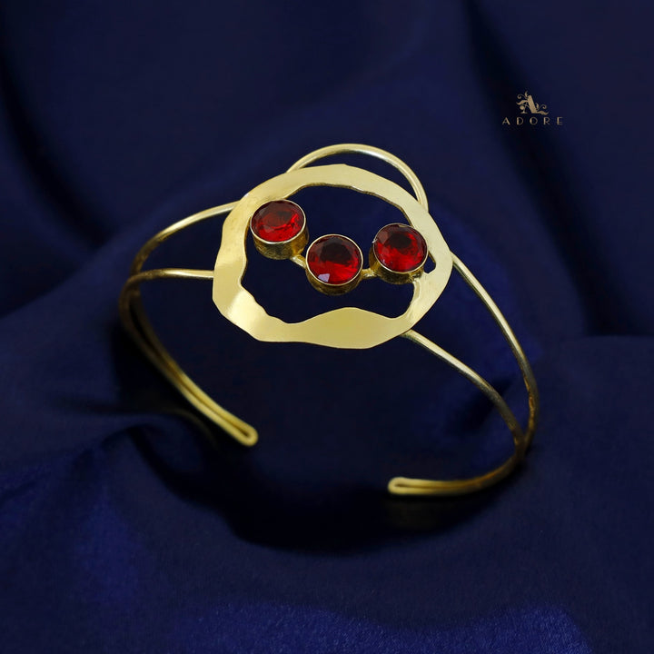 Tri Glossy Golden Vikruthika Bangle