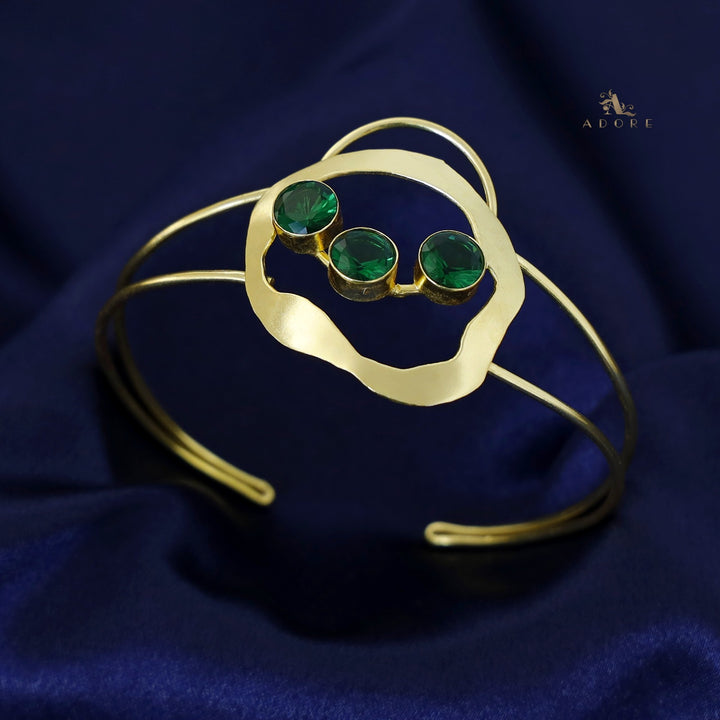 Tri Glossy Golden Vikruthika Bangle