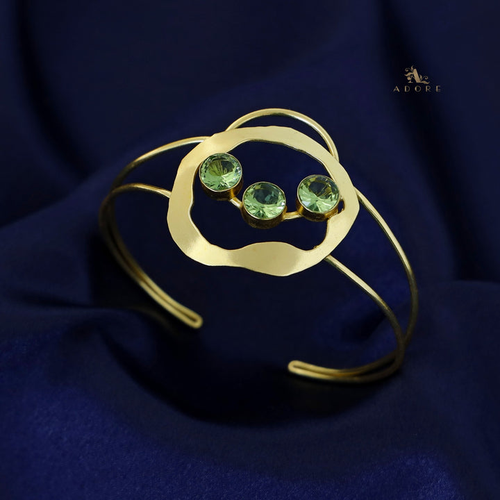 Tri Glossy Golden Vikruthika Bangle