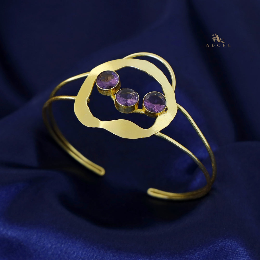 Tri Glossy Golden Vikruthika Bangle