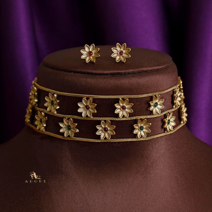 Padma 3 Layer Choker with Stud