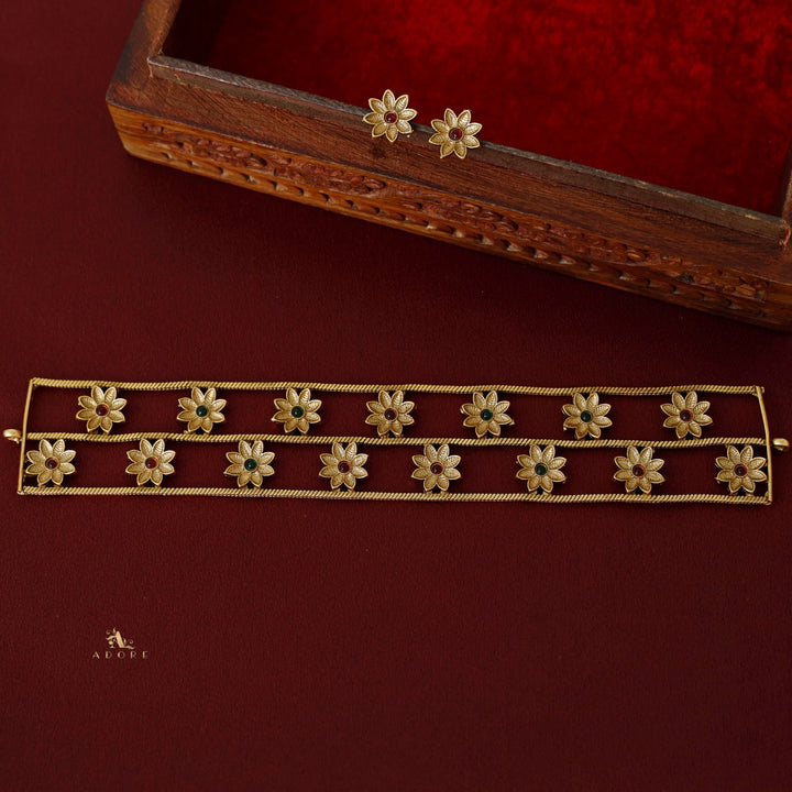 Padma 3 Layer Choker with Stud