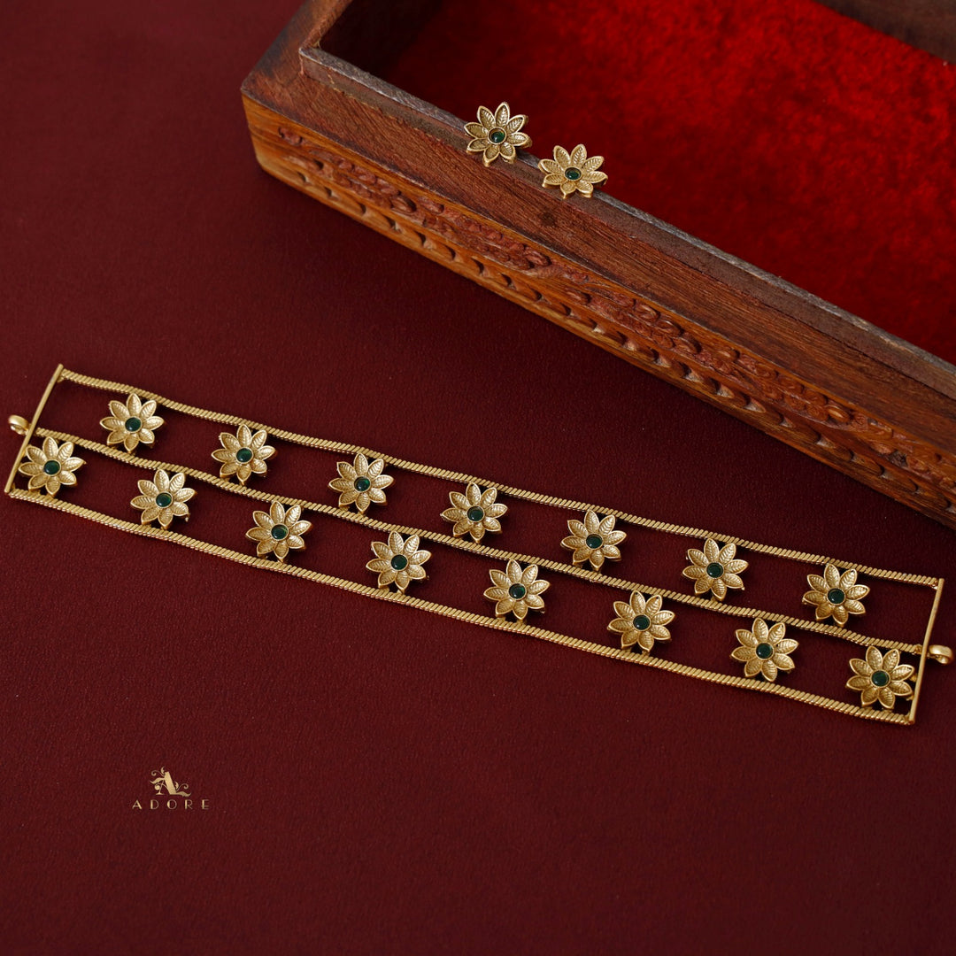 Padma 3 Layer Choker with Stud