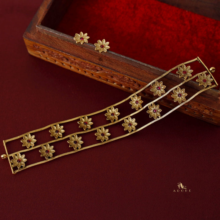 Padma 3 Layer Choker with Stud