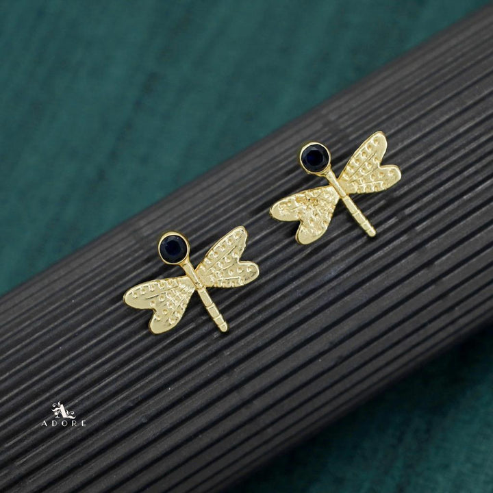 Golden Glossy Butterfly Earring