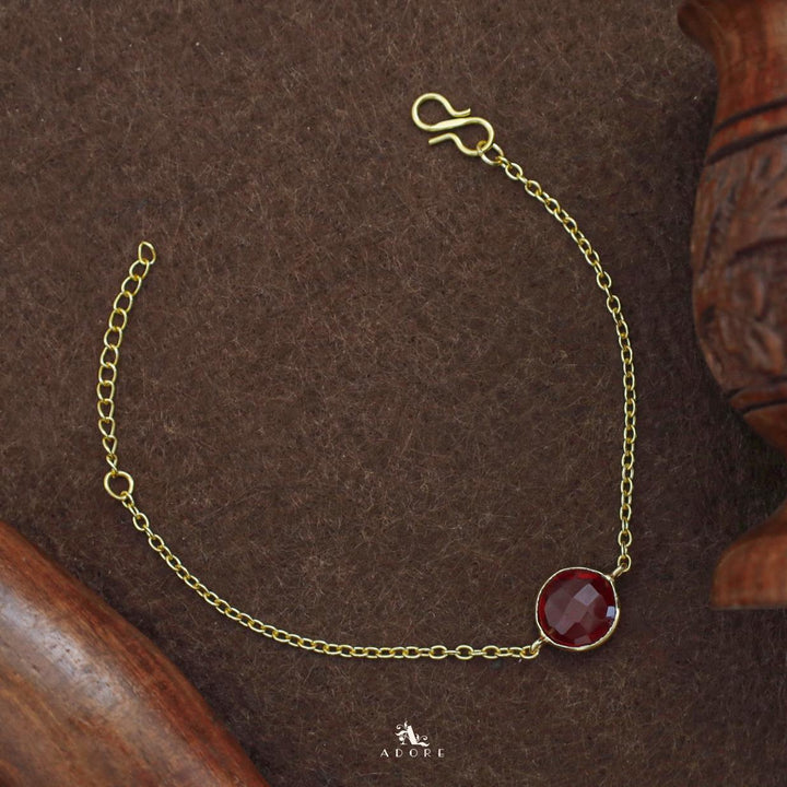 Round Glossy Stone Bracelet