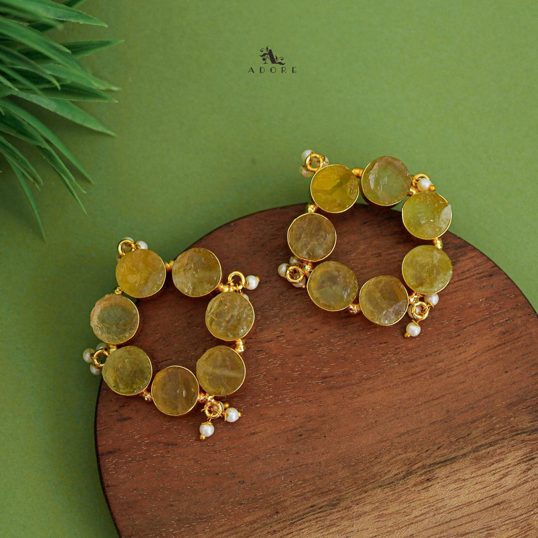 Pearly Odeliya Raw Stone Chakra Earring
