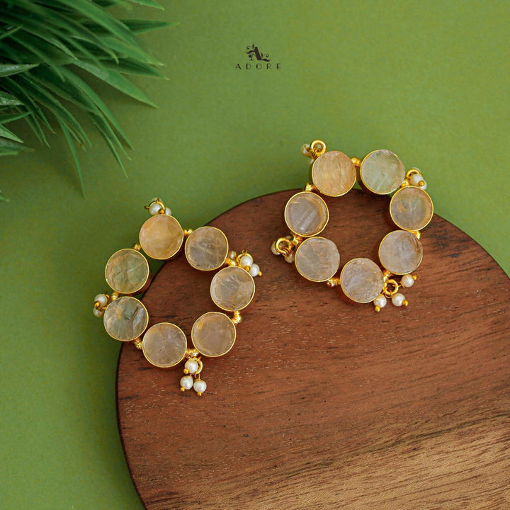 Pearly Odeliya Raw Stone Chakra Earring