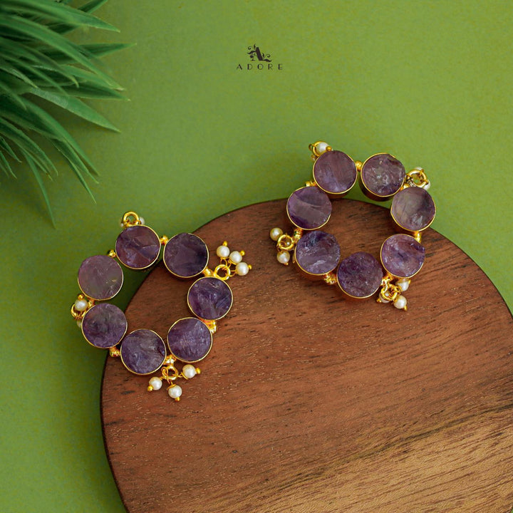 Pearly Odeliya Raw Stone Chakra Earring