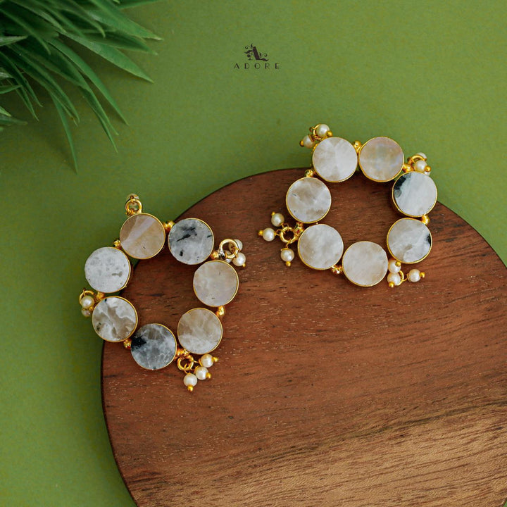 Pearly Odeliya Raw Stone Chakra Earring