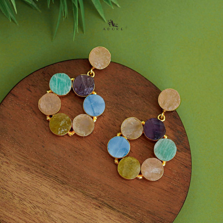 Pearly Odeliya Raw Stone Chakra Earring