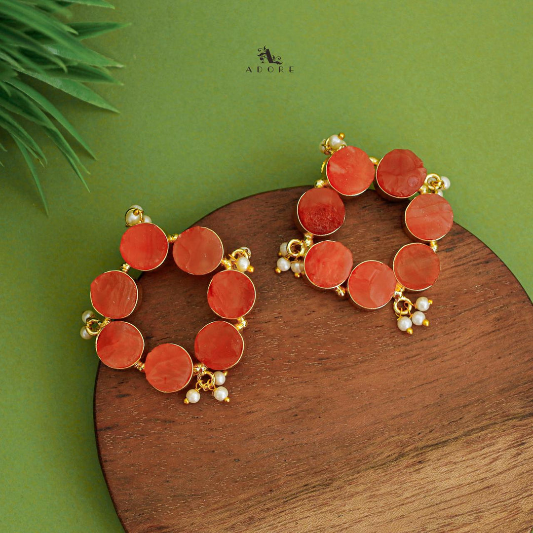 Pearly Odeliya Raw Stone Chakra Earring