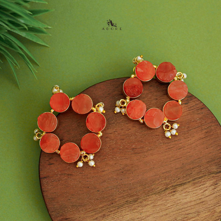 Pearly Odeliya Raw Stone Chakra Earring