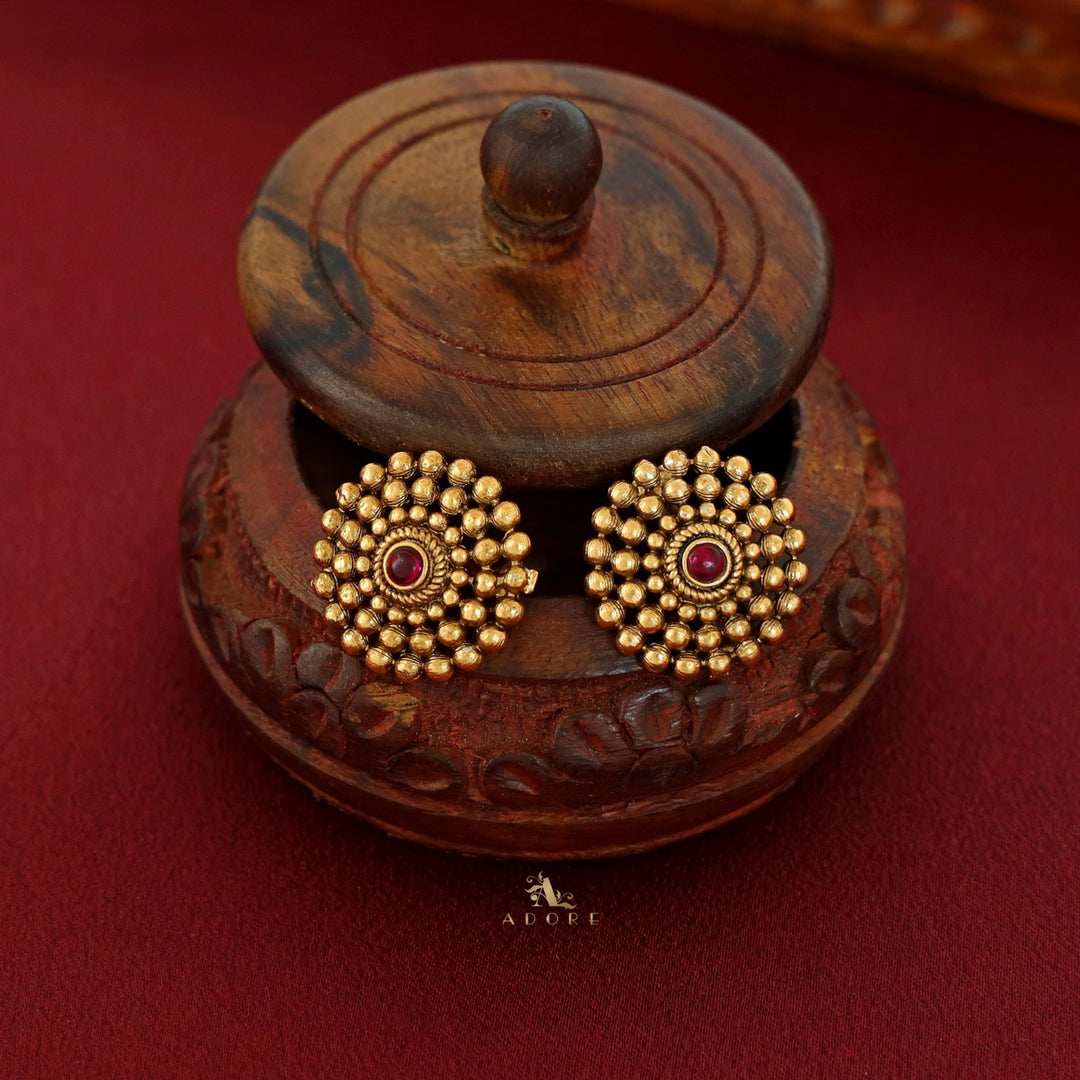 Tanvika Chakra Short Neckpiece with Earring