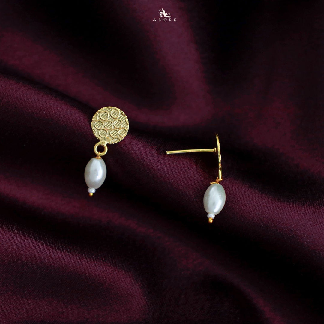 Golden Bubble Mini Pearl Earring