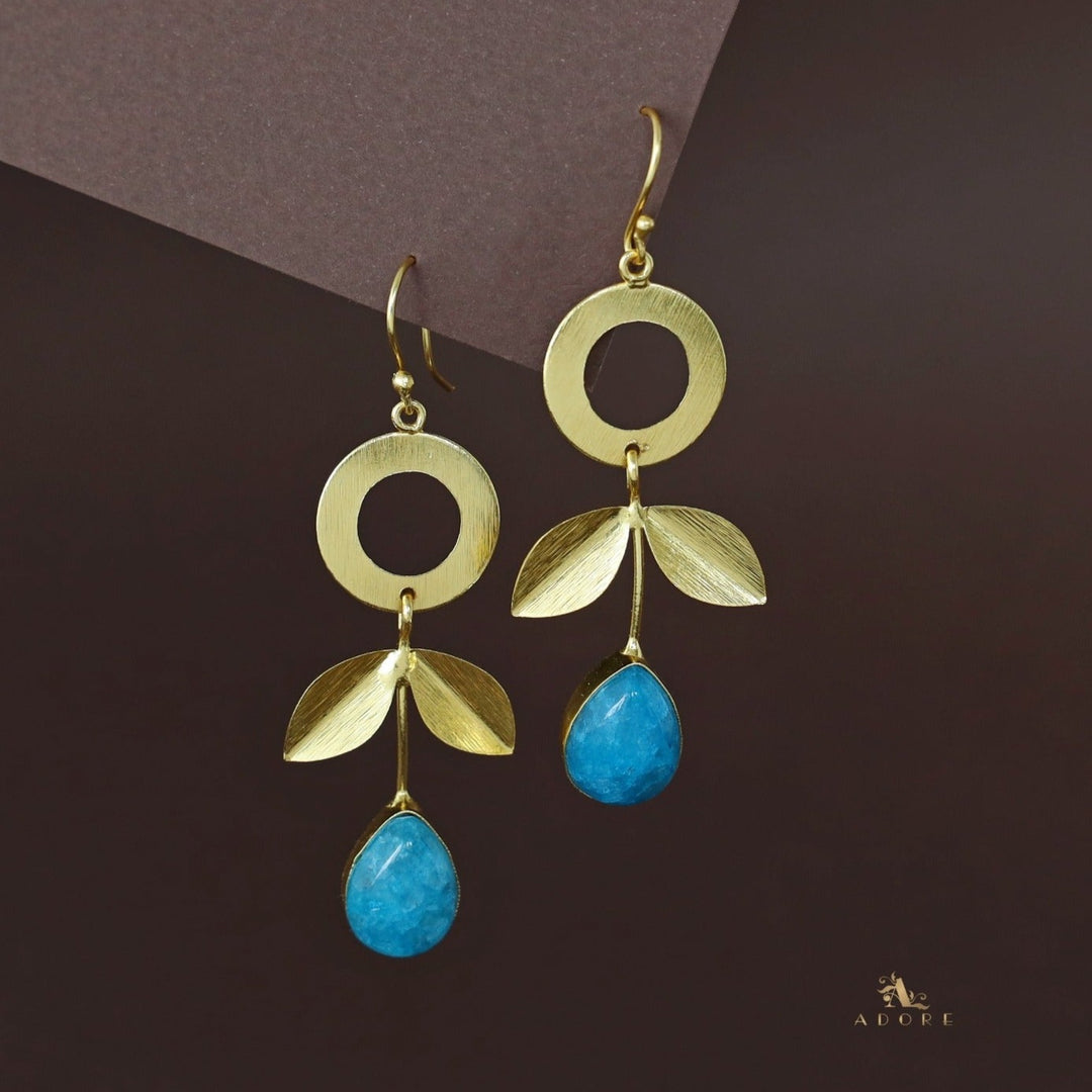 Sylvian Golden Round Two Fold Leafy Drop