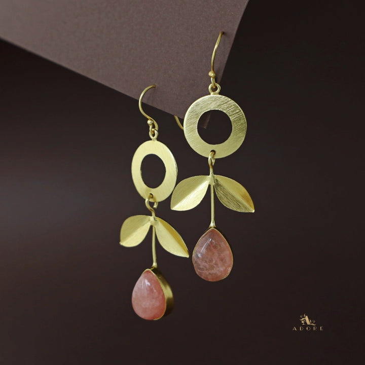 Sylvian Golden Round Two Fold Leafy Drop