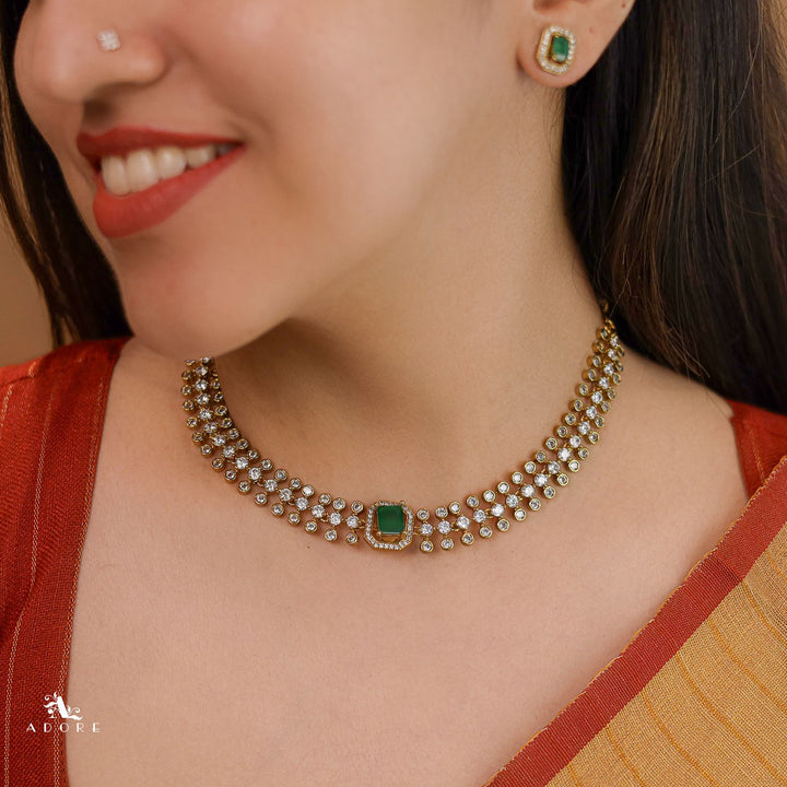 Astraradha Interchangeable Short Neckpiece With Earring