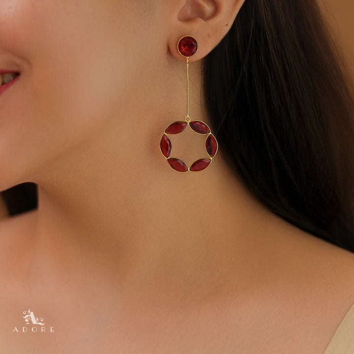 Celia Glossy Circle Stick Earring