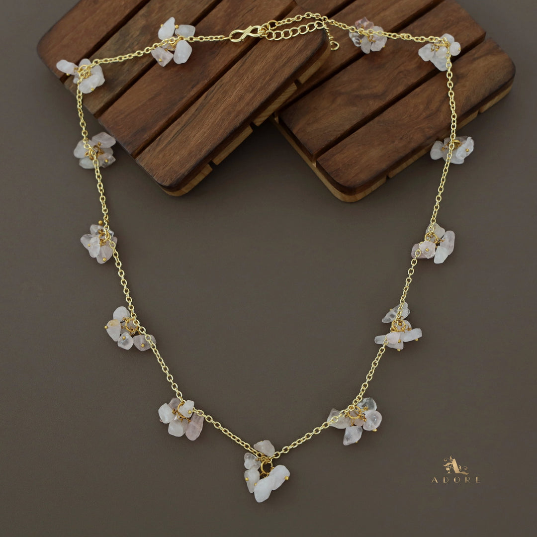 Zoey Golden Raw Stone Neckpiece