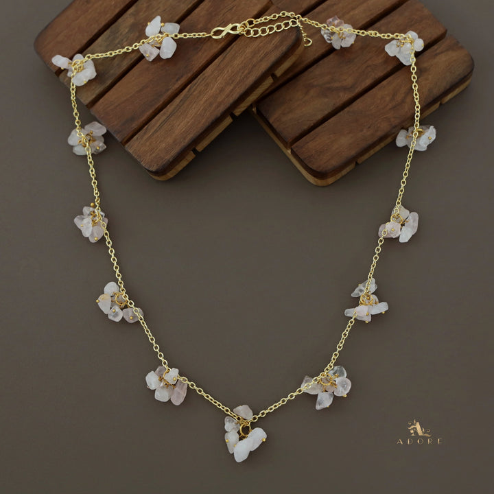 Zoey Golden Raw Stone Neckpiece