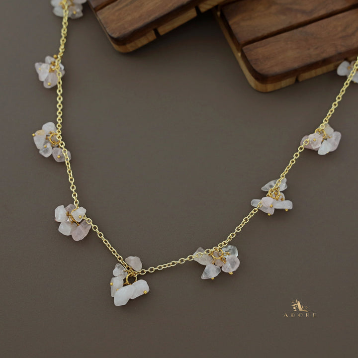 Zoey Golden Raw Stone Neckpiece