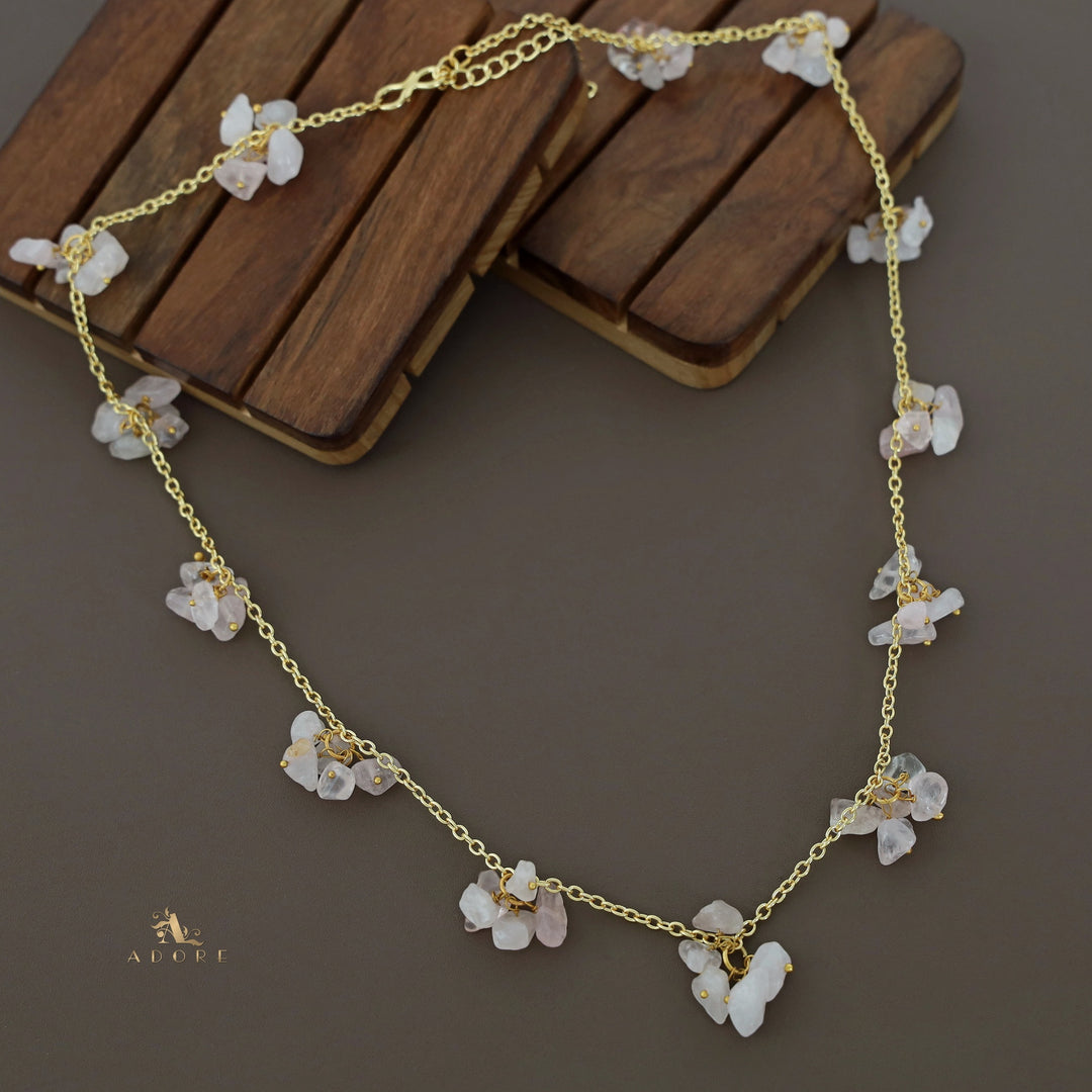 Zoey Golden Raw Stone Neckpiece